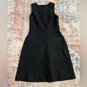 GAP black sleeveless jacquard print a-line party dress